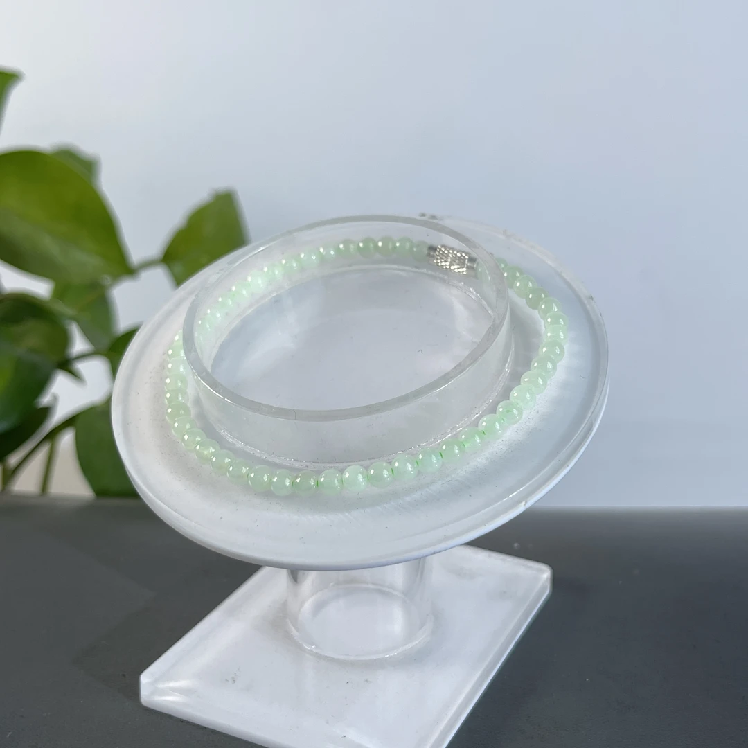 JXB21-05   天然翡翠缅甸A货  翡翠手串（含配饰）