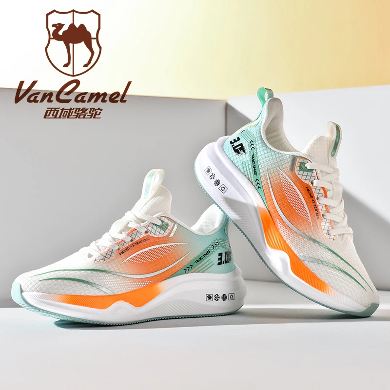 VANCAMEL/西域骆驼户外运动潮流耐磨时尚休闲鞋春夏季皮面跑步鞋
