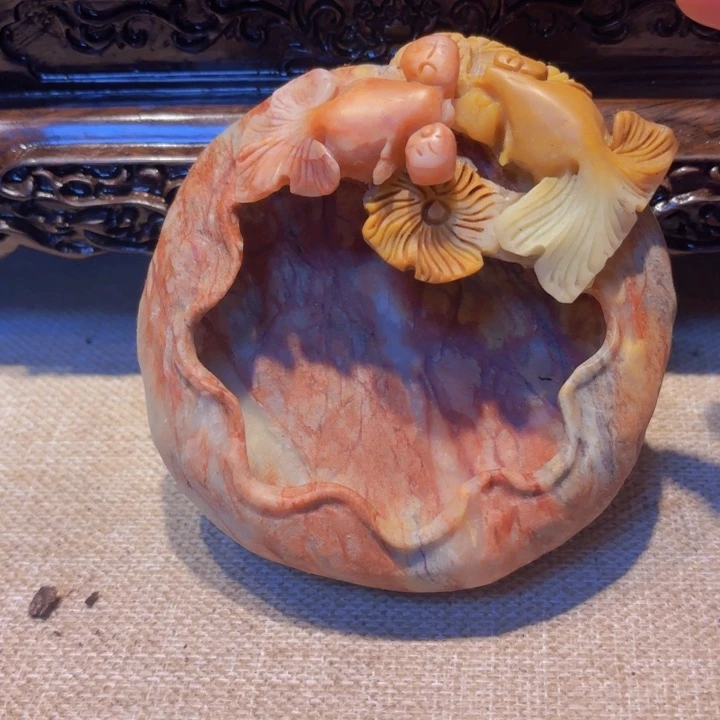 寿山石金玉满堂烟灰缸