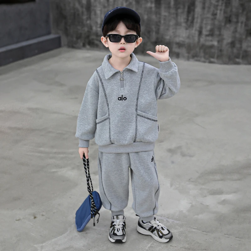 男童秋季polo衫套装2025新款帅气儿童衣服男宝宝运动休闲两件套潮