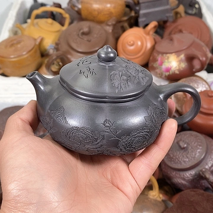 茶壶紫砂微瑕口裂