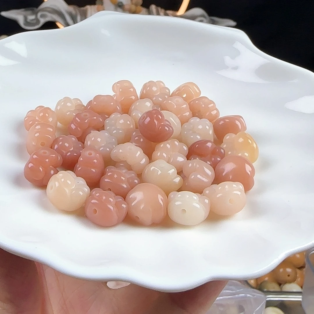 菩提根/象牙果吊坠卡12粉色爱心猫抓22颗（2单加宠5颗）