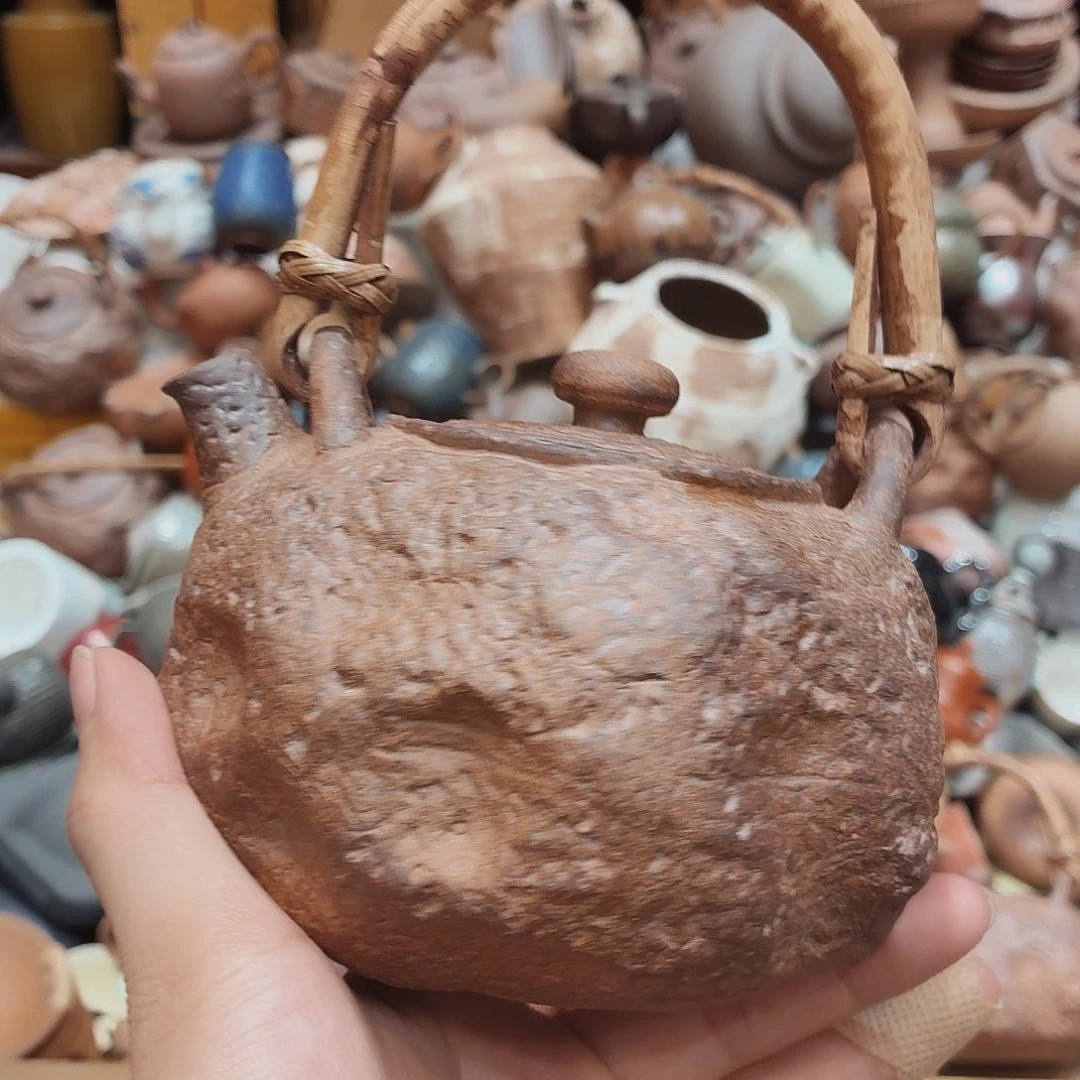 柴烧老岩泥高温茶器皿