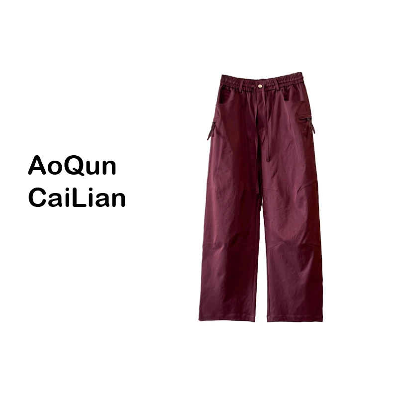 AoQunCaiLian-6显瘦洋气休闲抽绳带口袋户外工装裤-GG2587