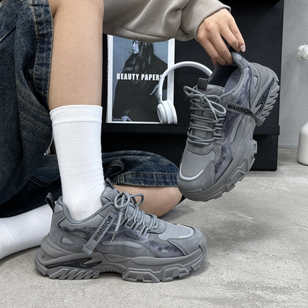 回力男鞋2025夏季网面透气运动鞋男鞋低帮百搭厚底缓震休闲鞋潮鞋