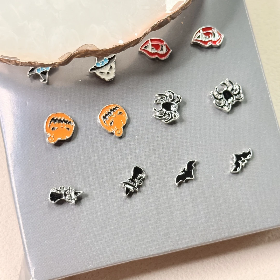铜合金耳饰 【六六中古】孤品简约百搭耳钉套装ap8506