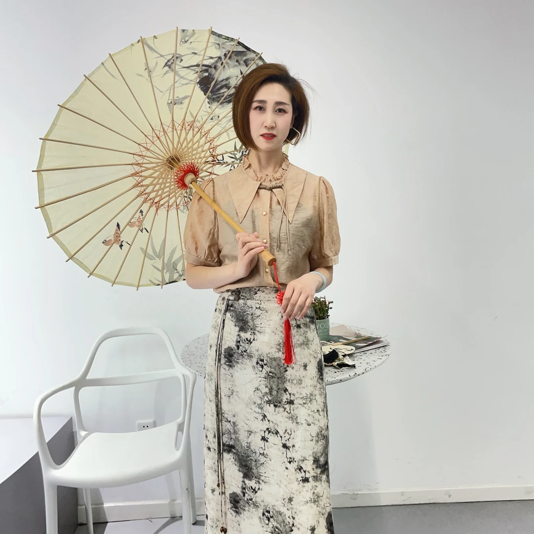 高斯雪岚【夏季新品】设计感气质显瘦洋气衬衫24212151