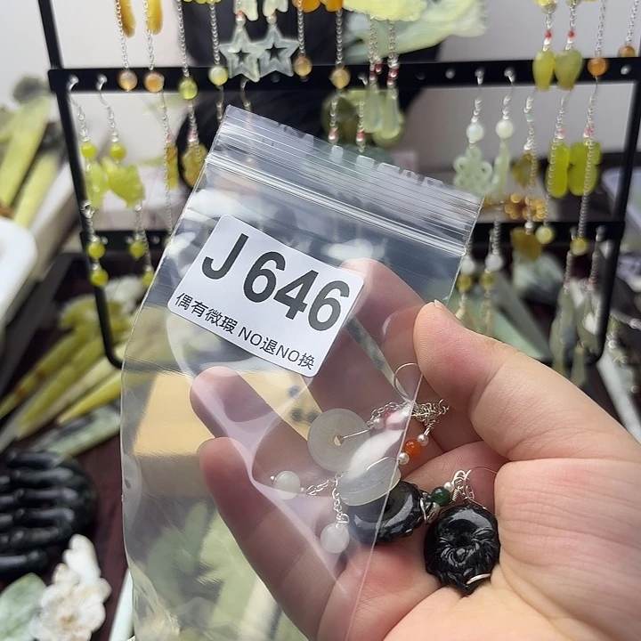 冰***娃蛇纹石玉合金发饰