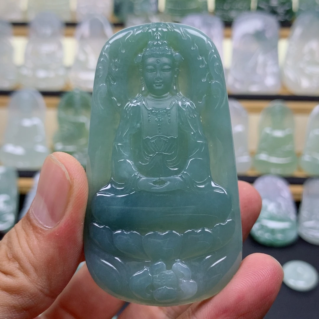 颈饰未镶嵌翡翠观音