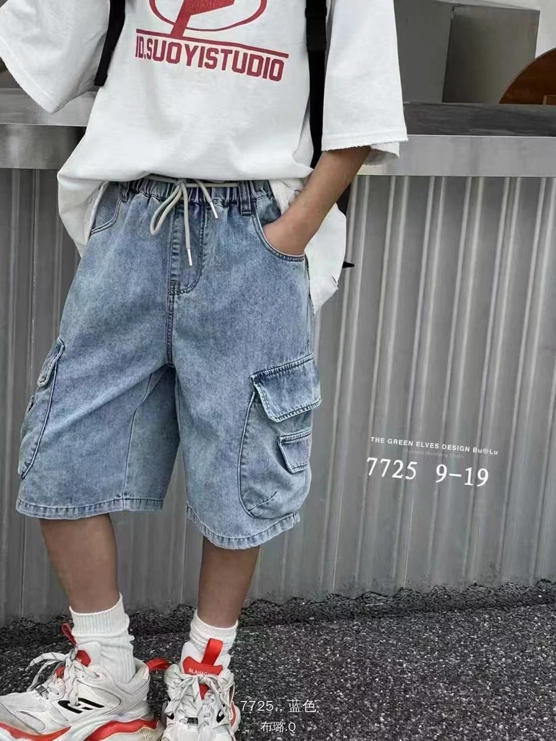 小胜潮童新款牛仔裤卫裤工装裤春秋