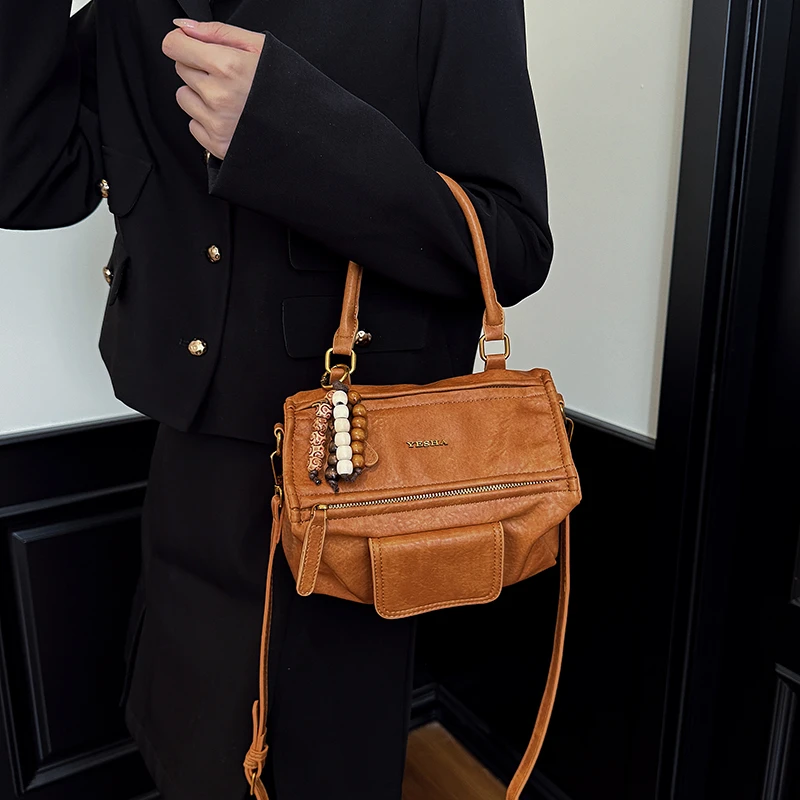 手提包女包2025新款复古托特包韩版时尚百搭斜挎包单肩包小包女包