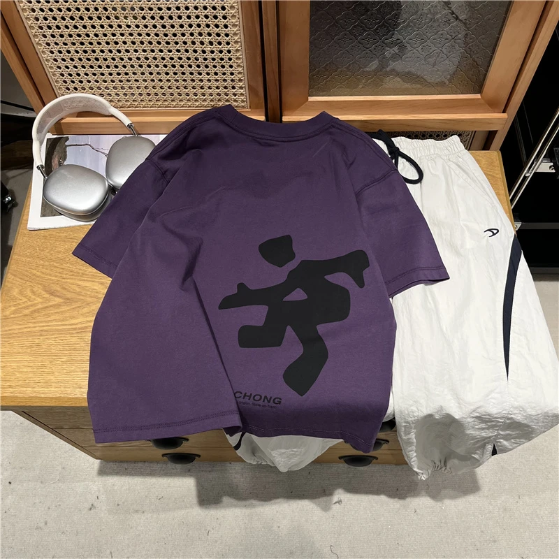 吴小越w1235男童夏款圆领无感数码印花棉t恤短袖中大童打底衫