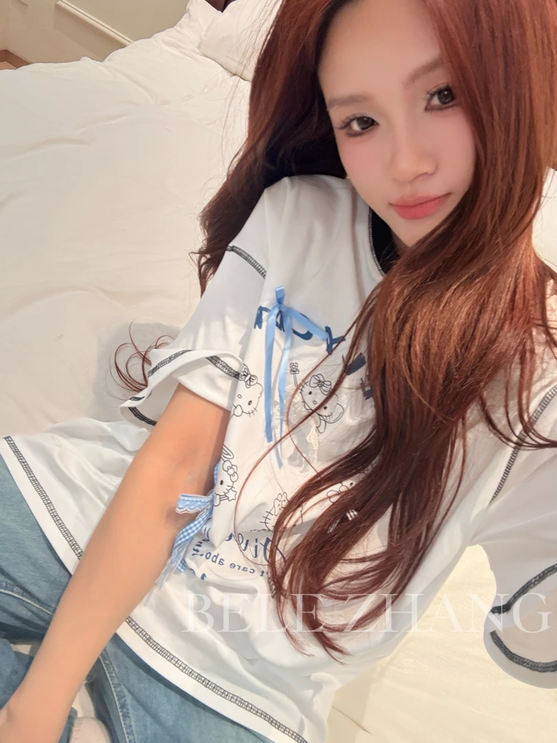 BELE ZHANG 圆领时尚透气kiti短袖T-0905