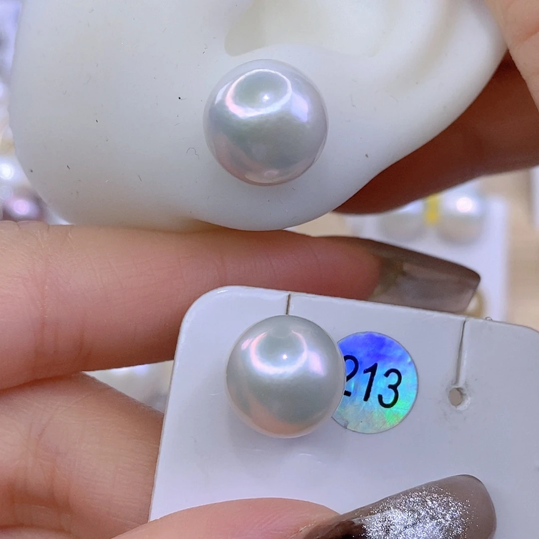 耳饰淡水珍珠银S925镶嵌F