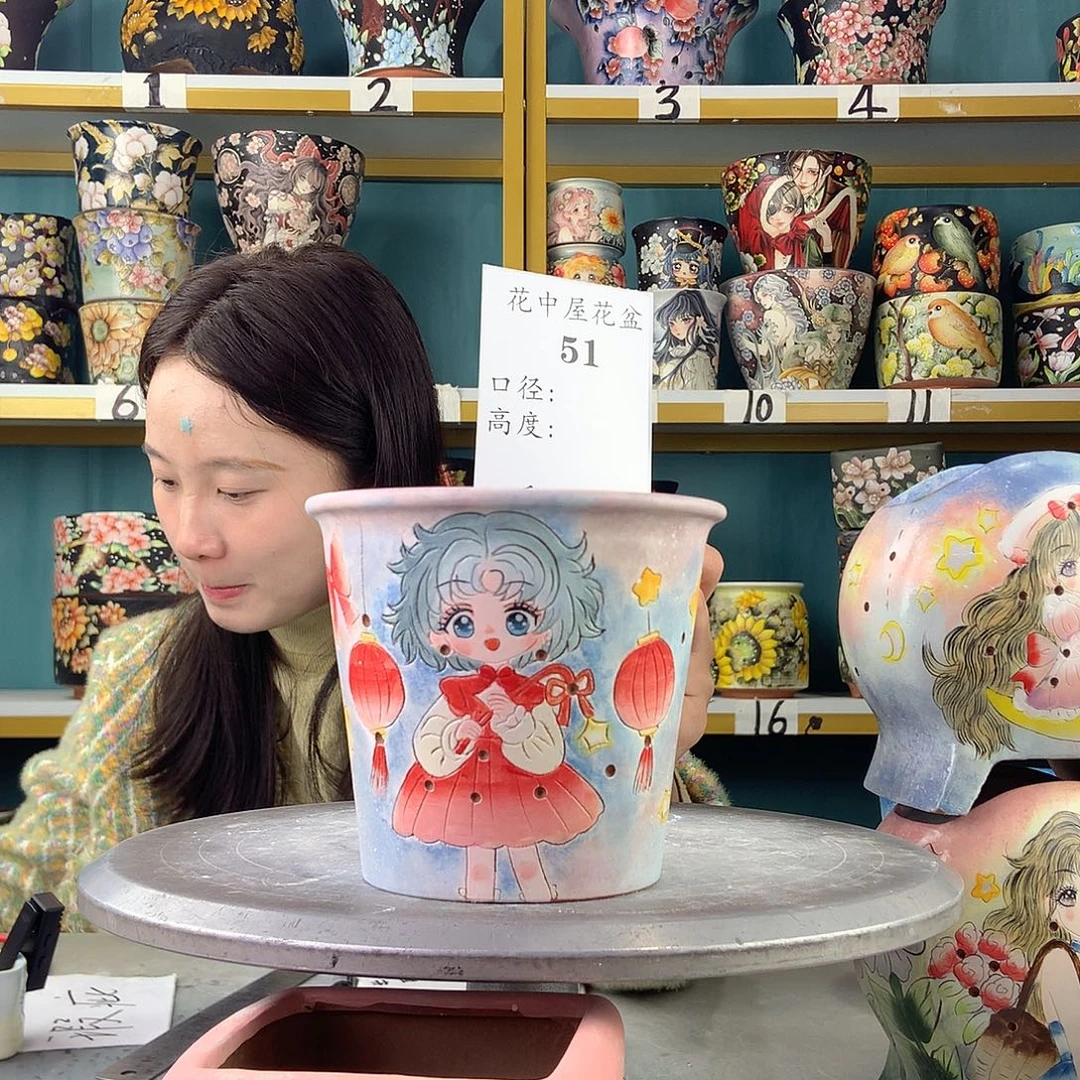 陶景德镇手工花盆51