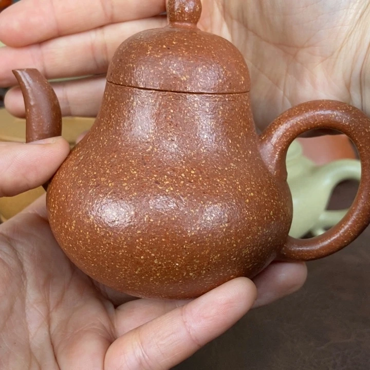 紫砂茶壶红降坡粗砂思婷壶
