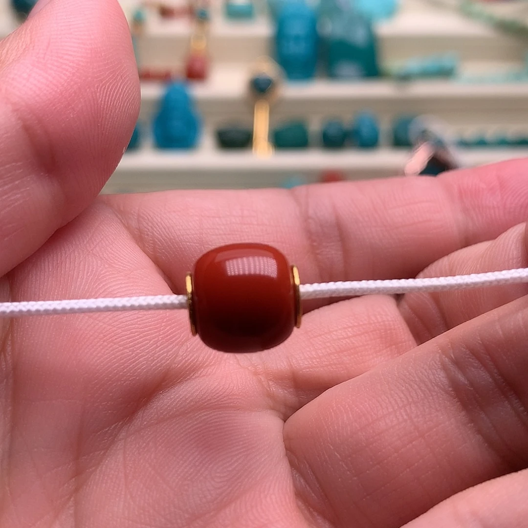 L***洋18K金镶嵌～～～南红玛瑙