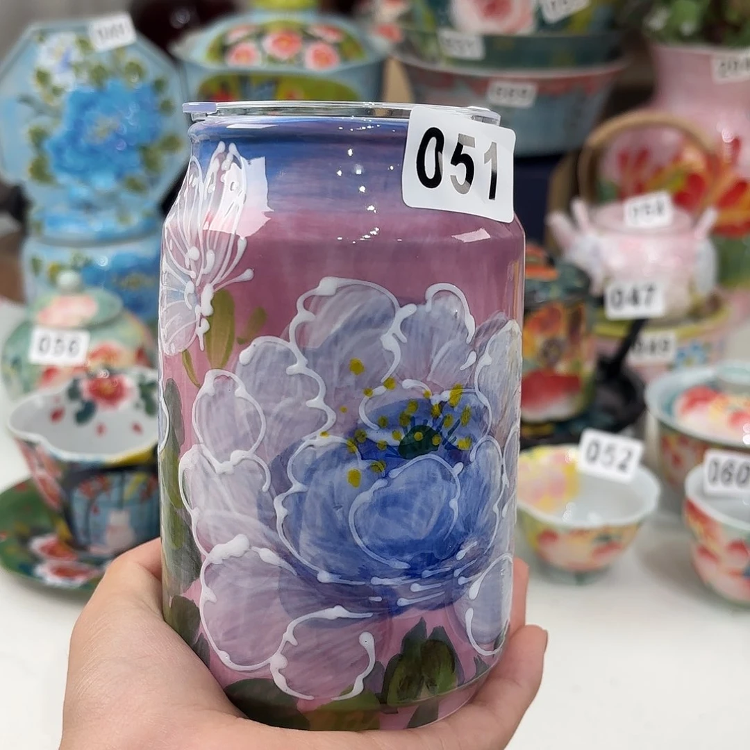 弥***香景德镇手绘高温釉下彩陶瓷茶具