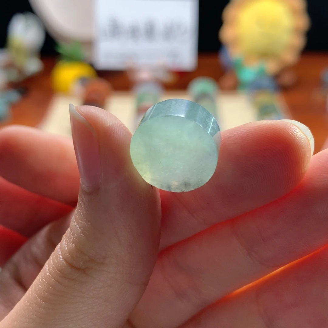 未镶嵌定制翡翠冰薄荷乌鸡戒心13.7x6.3
