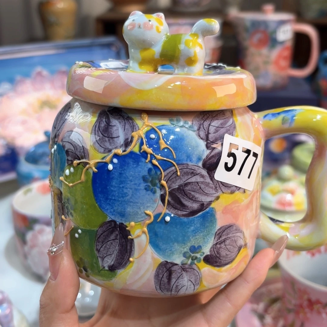 景德镇手绘高温釉下彩陶瓷茶具