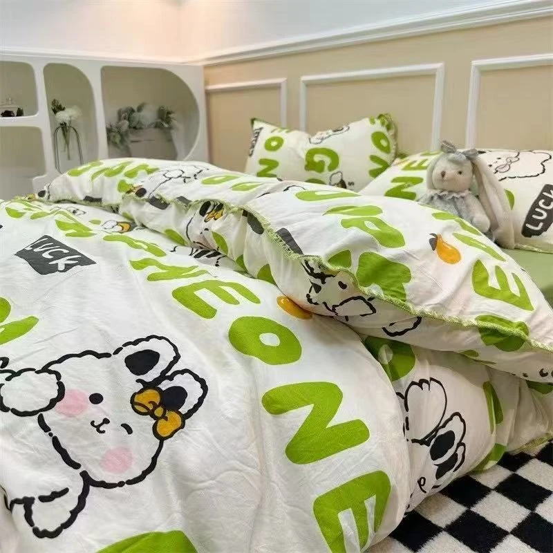 宿舍三件套----水洗棉三角针工艺  单人学生三件套