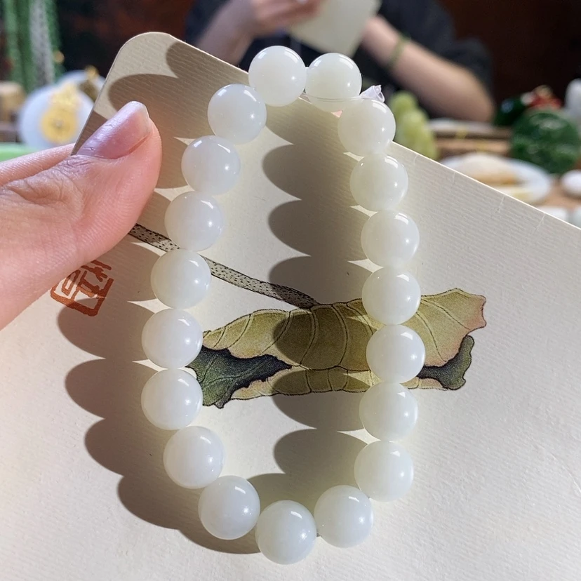 【闪购商品】和田玉手串10mm未镶嵌隔****妞