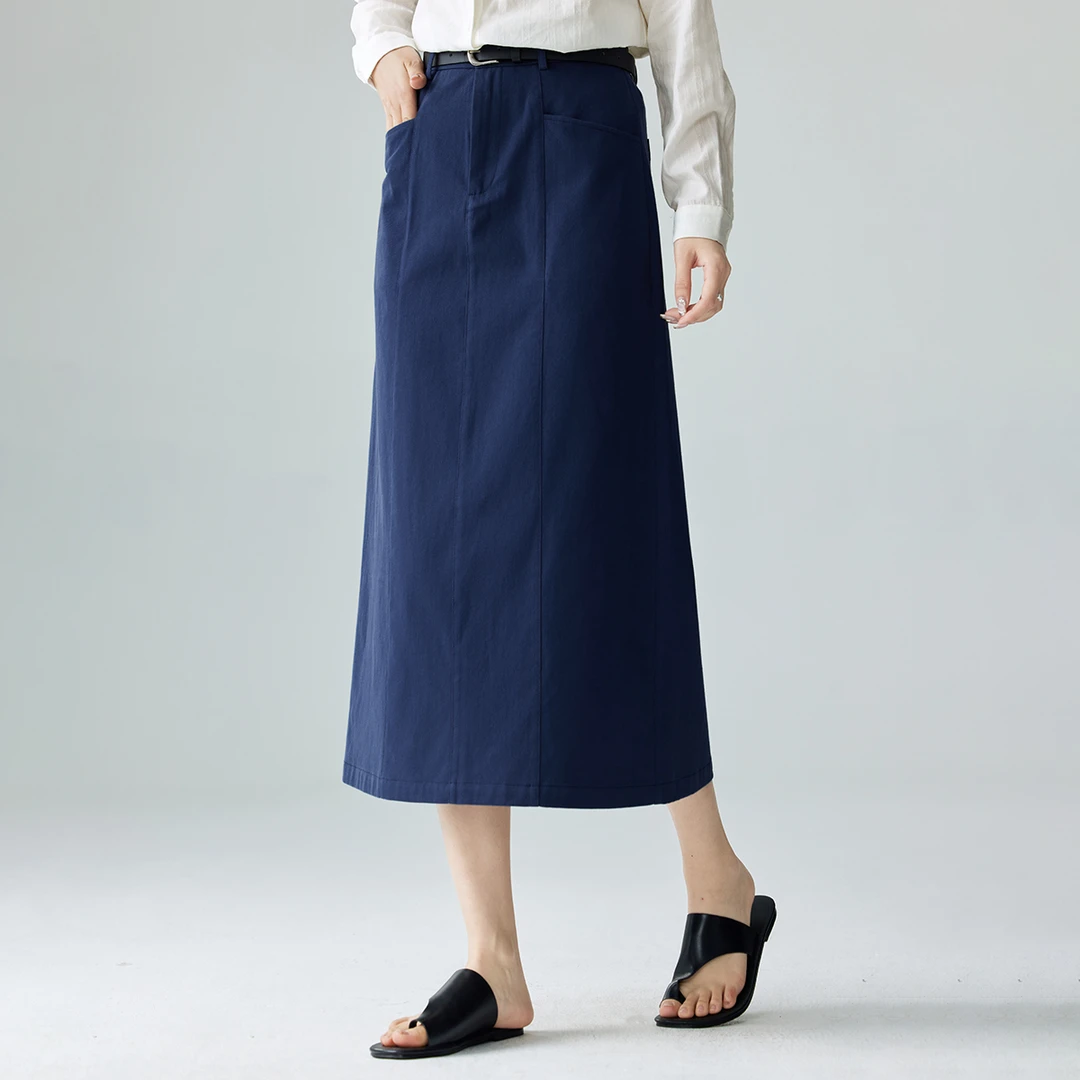 【都市游牧风】茵曼春秋新款女半身裙长裙A字裙休闲显瘦高腰