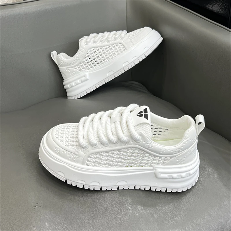 男鞋2025夏季新款透气网面老爹鞋低帮舒适百搭男士运动休闲鞋男