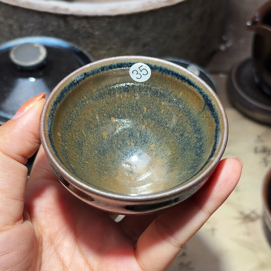 茶盏义兴龙窑建盏35微瑕