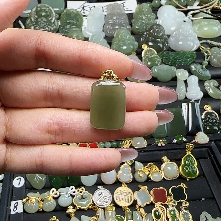 和田玉银S925镶嵌戒指