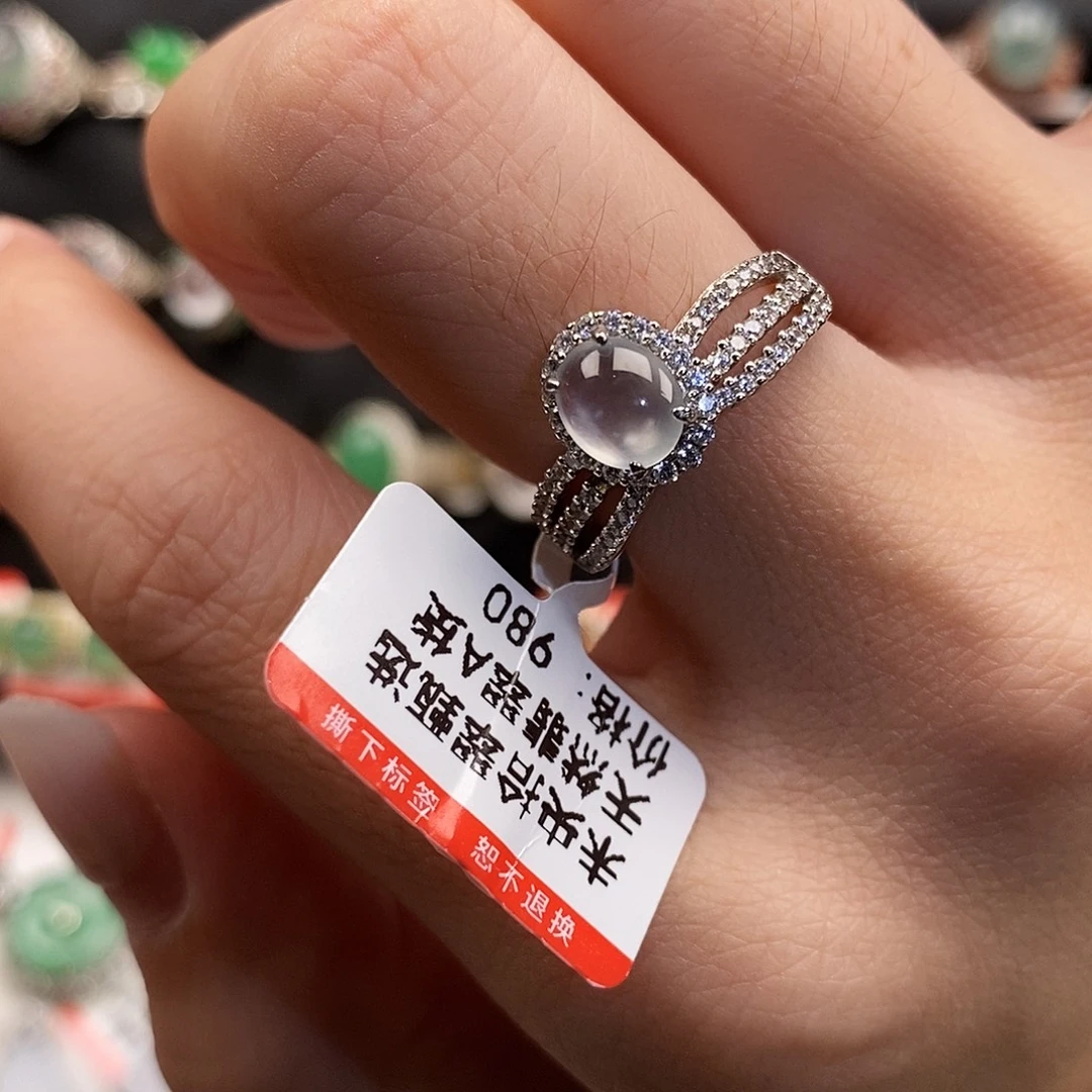 翡翠银S925镶嵌戒指27