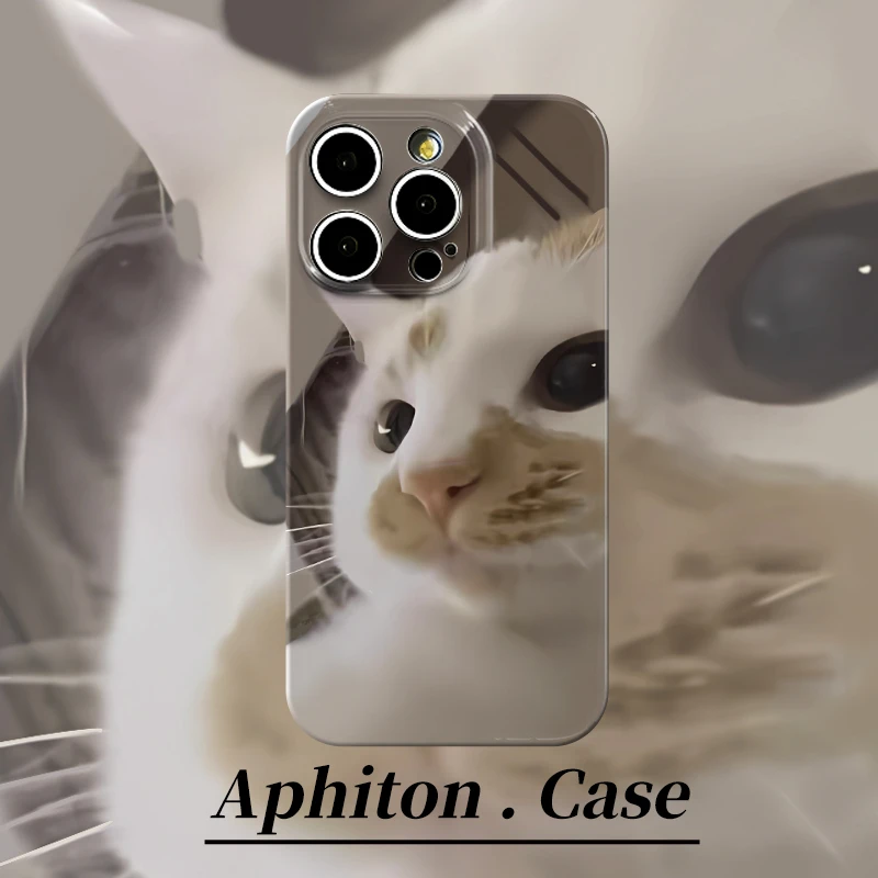 奥菲顿趣味可爱怼脸猫适用iphone16菲林手机壳华为vivo小米15oppo