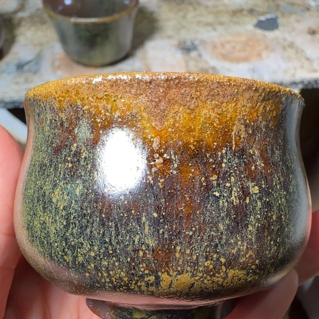 柴烧建盏茶盏茶杯182