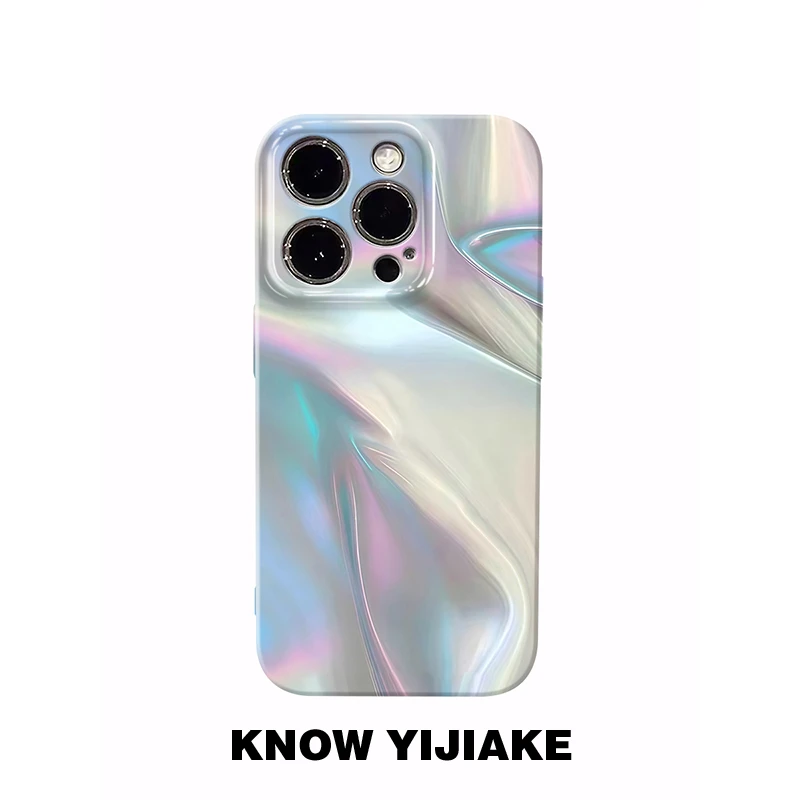 ins彩色丝绸适用苹果手机壳华为荣耀OPPO软vivo小米iqoo防摔红米