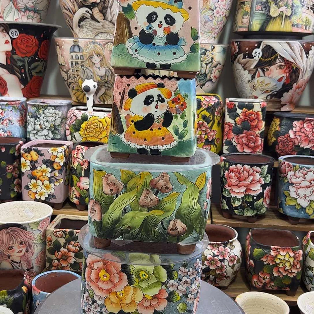 凌****摆件景德镇陶瓷花盆