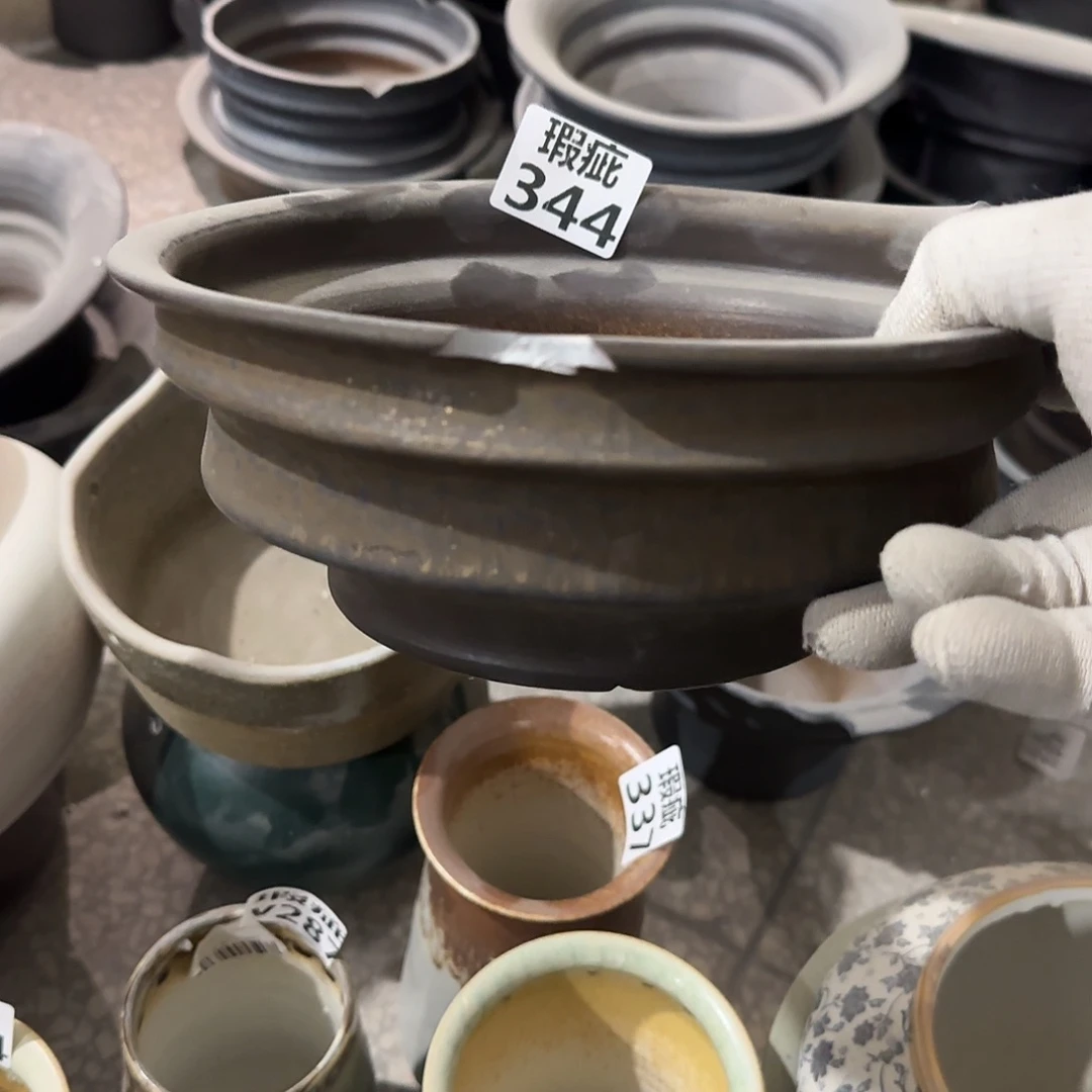 瓷片景德镇手工花盆次品