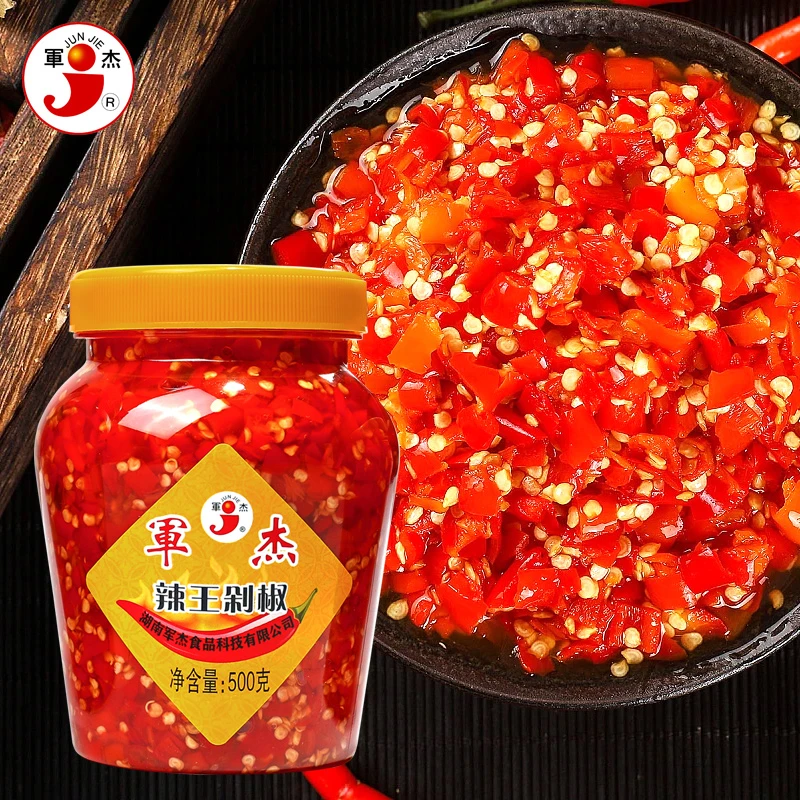 军杰湖南老坛剁辣椒精选下饭菜辣椒酱超辣鲜辣无油农家剁辣椒
