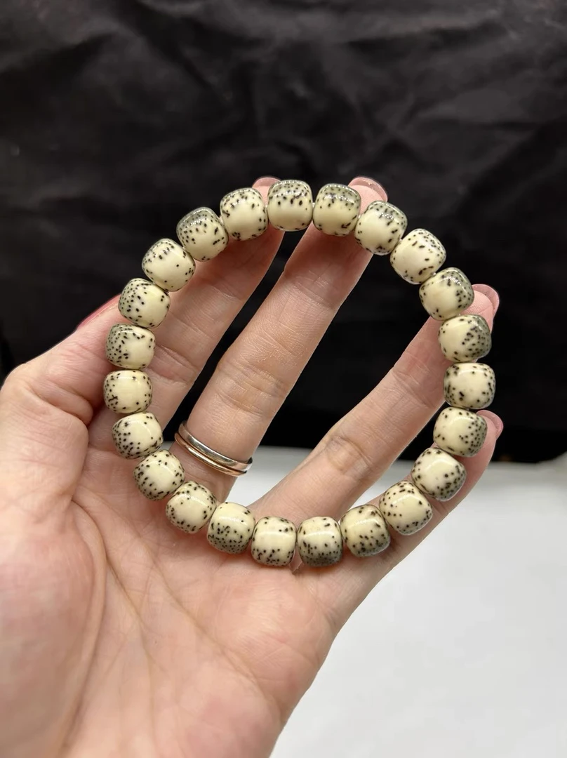 毕业河豚海南毛感料星月菩提9X10桶珠无月半壁江山留白小细星