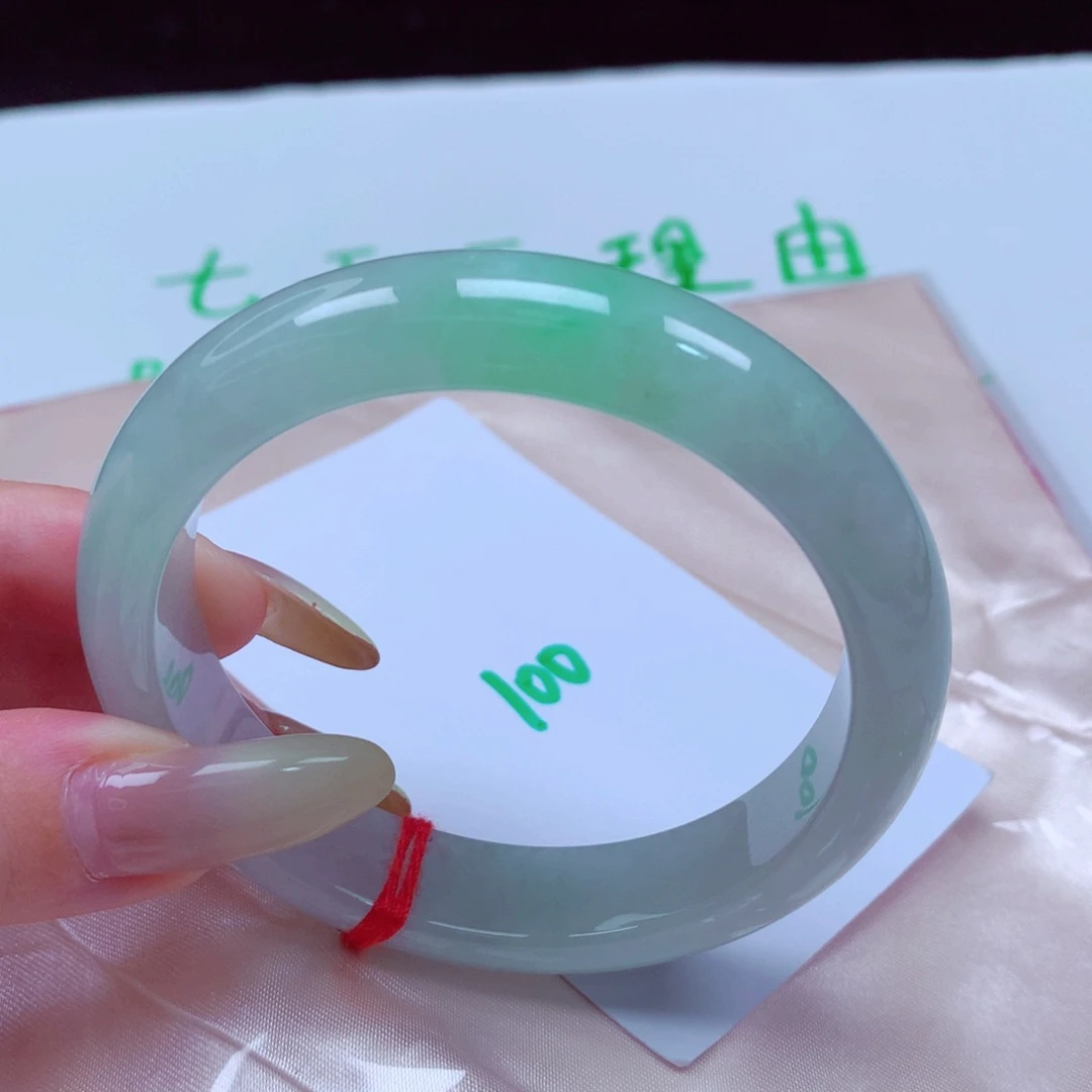 未镶嵌手镯翡翠天然缅甸翡翠A货手镯 100号