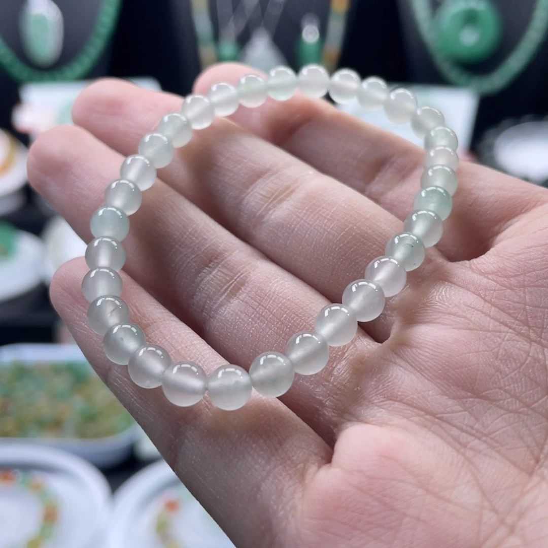 石英质玉（非洲翠）未镶嵌手串