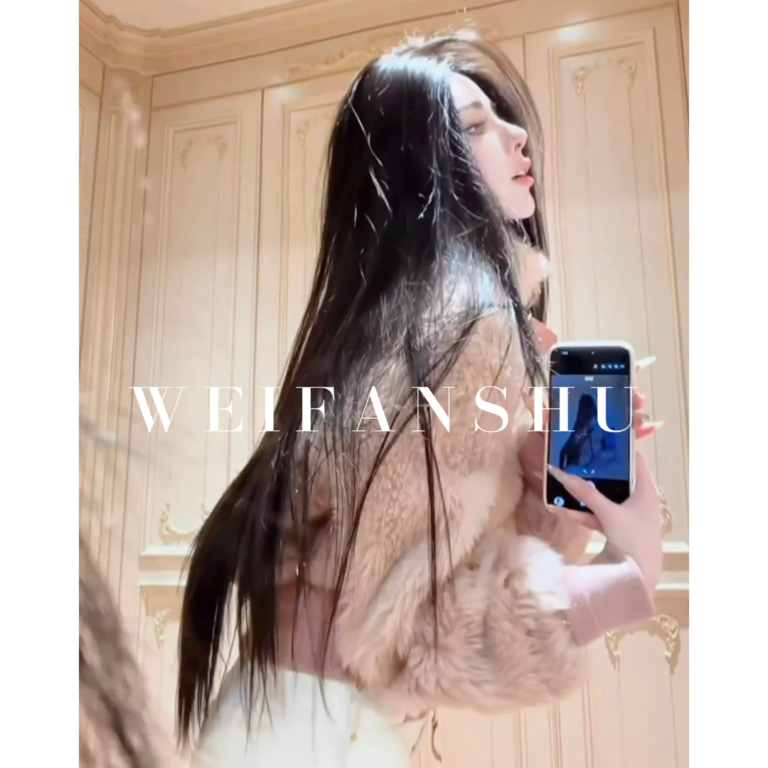 WEIFANSHU/魏凡舒【芬兰午后】冬季新款小个子甜美短款羊毛羊皮外套