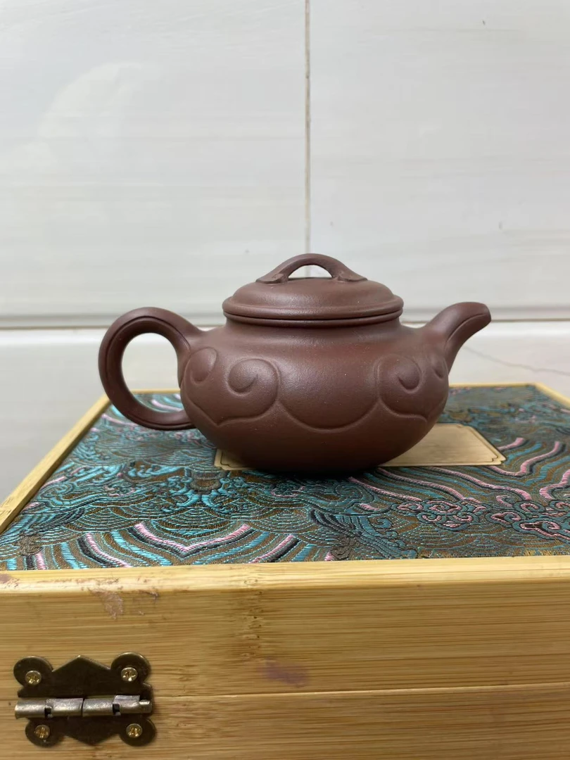 黄龙源底槽青,如意仿古紫砂壶