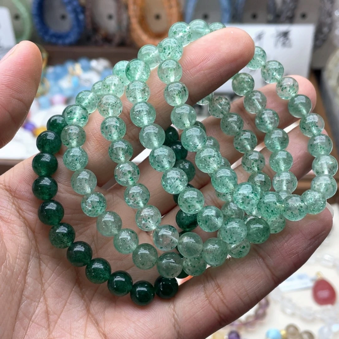 手链水晶未镶嵌8.5咪绿草莓