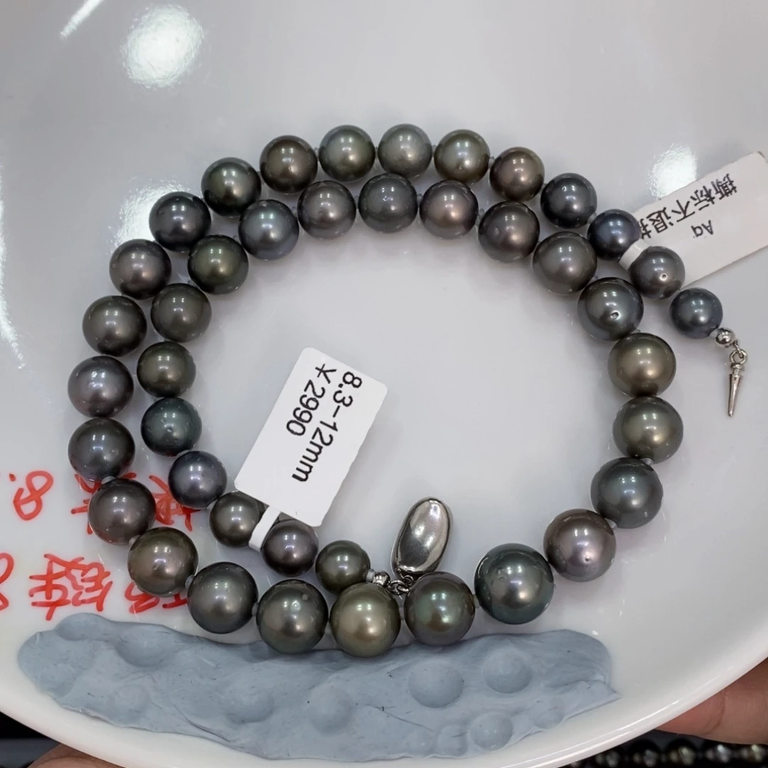 未镶嵌海水珍珠颈饰小*大溪地项链8.3-12艳