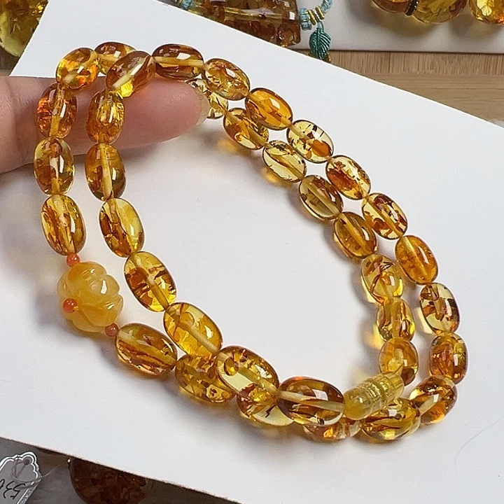 琥珀（花珀）未镶嵌颈饰
