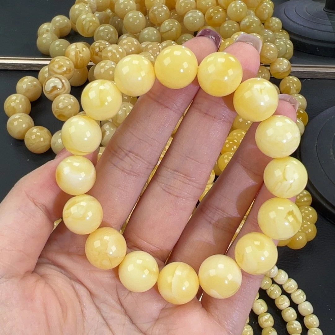 琥珀未镶嵌手链20.7白蜡