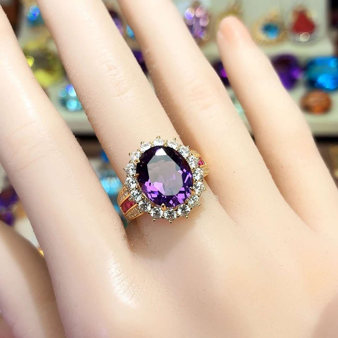 水晶银S925镶嵌戒指