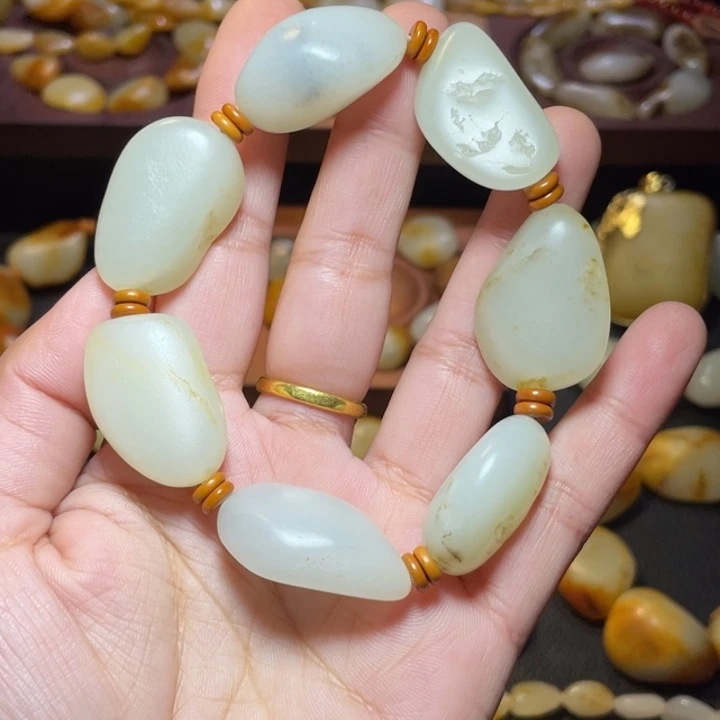 和田玉未镶嵌手链