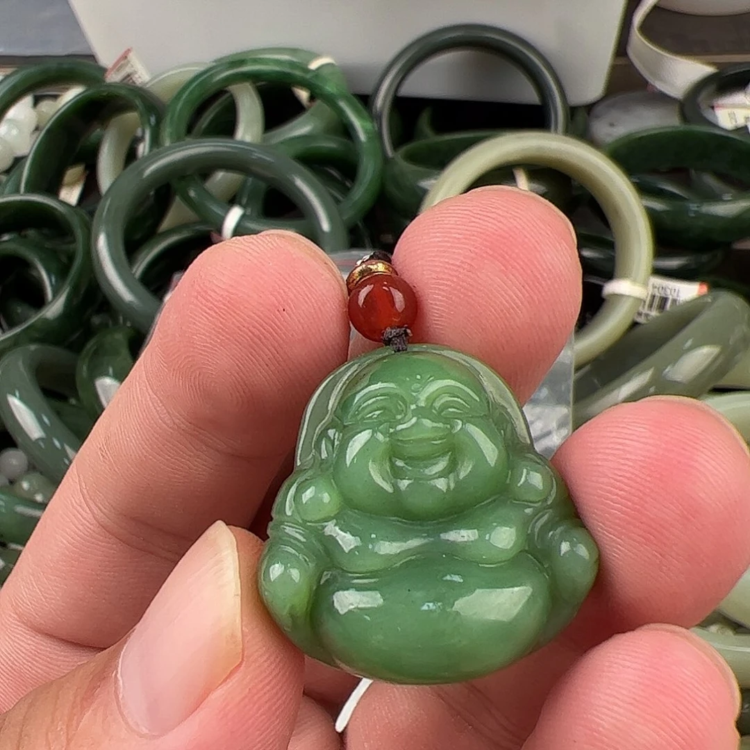 竹***君颈饰未镶嵌和田玉