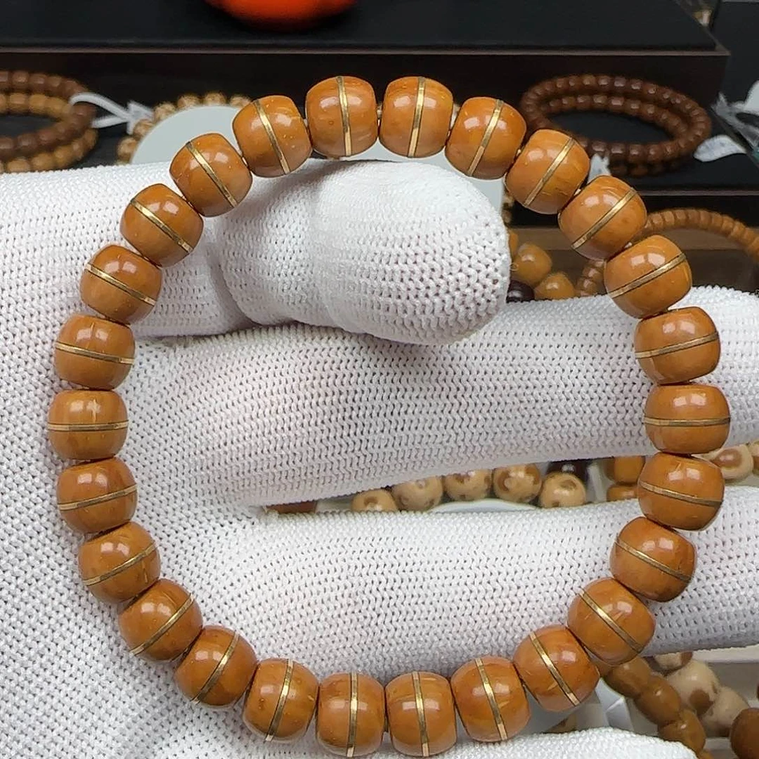 紫金鼠手串金腰带一线天9mmfzy